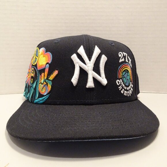New York Yankees MLB 27X World Champion Embroidered New Era 59Fifty Fitted 7 1/4 - Picture 1 of 7